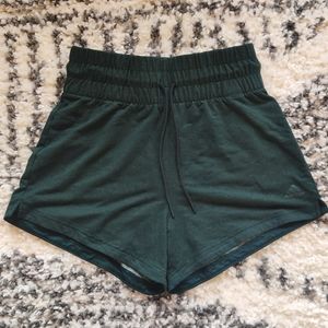 Adidas Loose Fitting, High Waisted Shorts, Small, Deep Green
